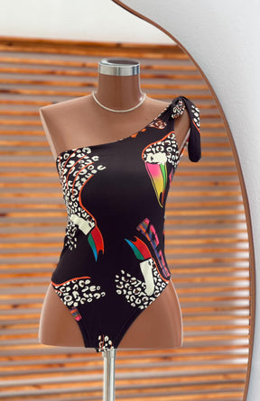 Body Ana Elegância Tropical Estampa Exótica