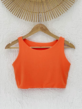 Cropped Aura Liso Coral