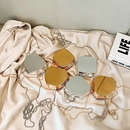 Bolsa Pequena Acrilico Espelhada Quadrada Maça Coração Tiracolo Com Espelho