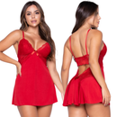 Camisola Sexy com Calcinha De Renda Regulável