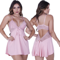 Camisola Sexy com Calcinha De Renda Regulável