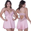 Camisola Sexy com Calcinha De Renda Regulável