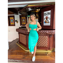 Vestido Canelado Midi Gringa Costas Nua