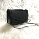 Bolsa Mini Metalizada Espelhada Com Corrente