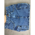 Saia Jeans Feminina Cargo Com Detalhes