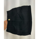 Saia Jeans Feminina Cargo Com Detalhes