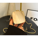 Bolsa Pequena Acrilico Espelhada Quadrada Maça Coração Tiracolo Com Espelho