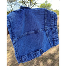 Saia Jeans Feminina Cargo Azul Com Detalhes