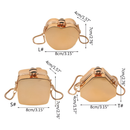 Bolsa Pequena Acrilico Espelhada Quadrada Maça Coração Tiracolo Com Espelho