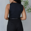 Kit 3 Body Feminino Decote Quadrado Alça Larga Regata Suplex Liso Casual