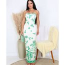 Vestido Tomara Que Caia Longo Inspiração Fame Midi Tendência Verão Tropical