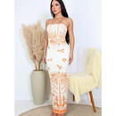 Vestido Tomara Que Caia Longo Inspiração Fame Midi Tendência Verão Tropical