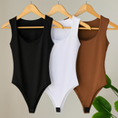 Kit 3 Body Feminino Decote Quadrado Alça Larga