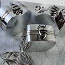 Bolsa Pequena Acrilico Espelhada Quadrada Maça Coração Tiracolo Com Espelho