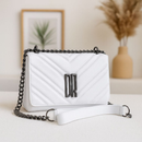 Bolsa Feminina Pequena De Lado Transversal Alça Corrente Lançamento