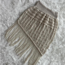 Saia com Franjinhas Crochê Tricot
