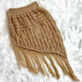 Saia com Franjinhas Crochê Tricot