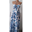 Vestido Feminino Longo Sem Manga Cintura Alta Verão