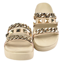 papete Birken sandália feminina com Corrente branco off Sola alta