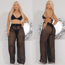 Calça Saída de Praia Feminina Longa com Cordão | Moda Praia Verão Leve e Confortável